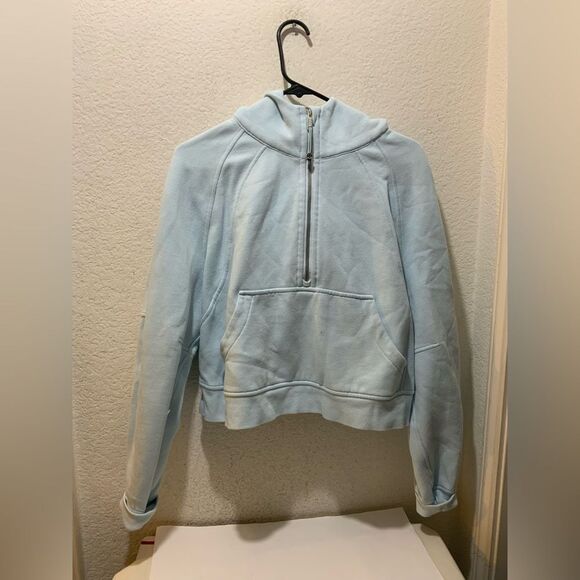 Lululemon Scuba Oversized Half Zip Hoodie light blue M/L - Picture 6 of 8